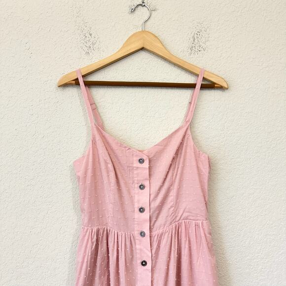 MODCLOTH Quite Clearly Charismatic Dress Dusty Rose Midi Cotton NWT - Picture 3 of 11